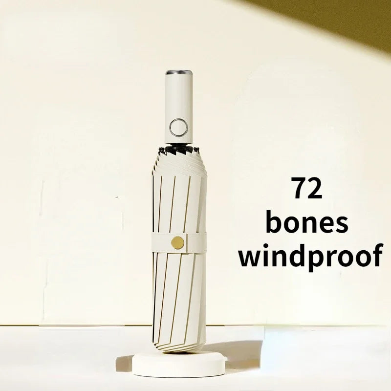72 Bone Super Strong Windproof Automatic Folding Men Umbrella Reinforced Large Rainproof Sun Protection Umbrellas Women