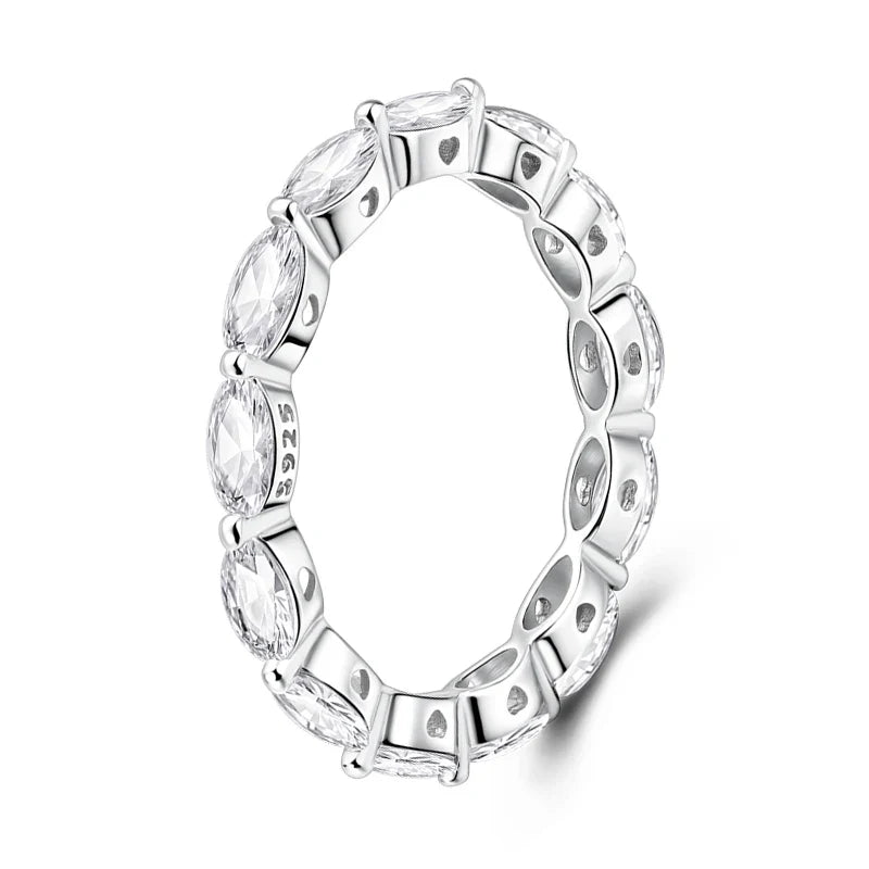 925 Silver Zircon Star Geometric Ring – Romantic Engagement Jewelry