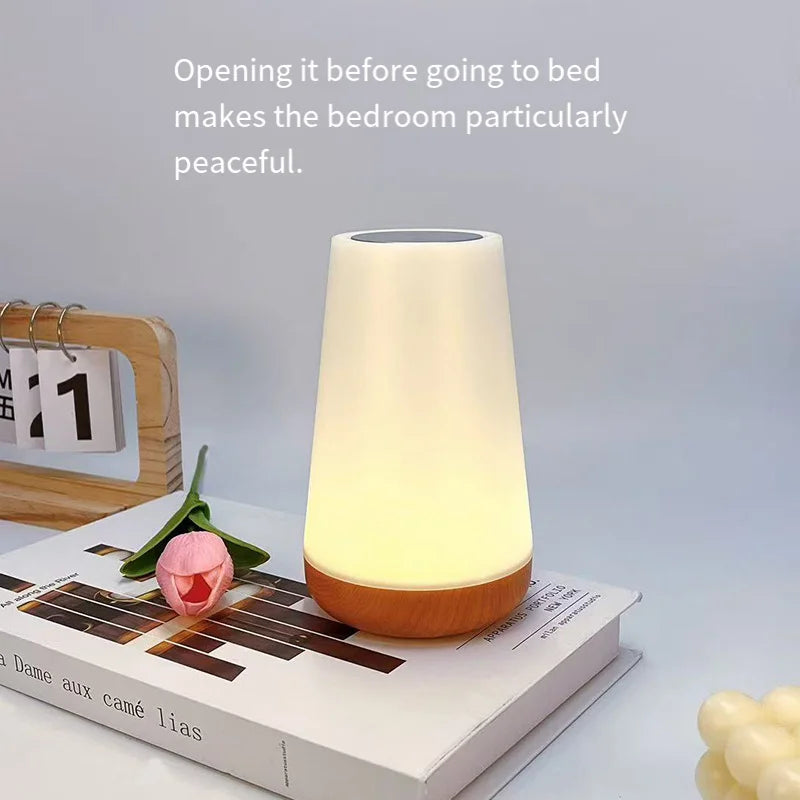 Dimmable Touch LED Table Lamp – 13 Colours & 5 Brightness Rechargeable Bedside Light