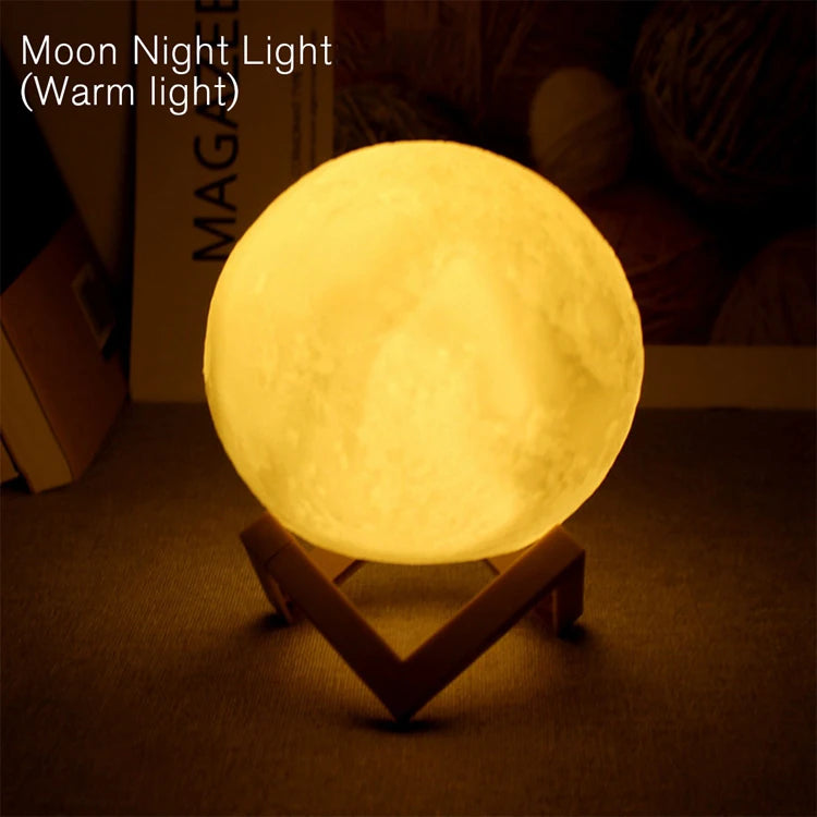 Book & Moon LED Galaxy Night Light – Bedside Decoration Gift for Kids & Birthdays
