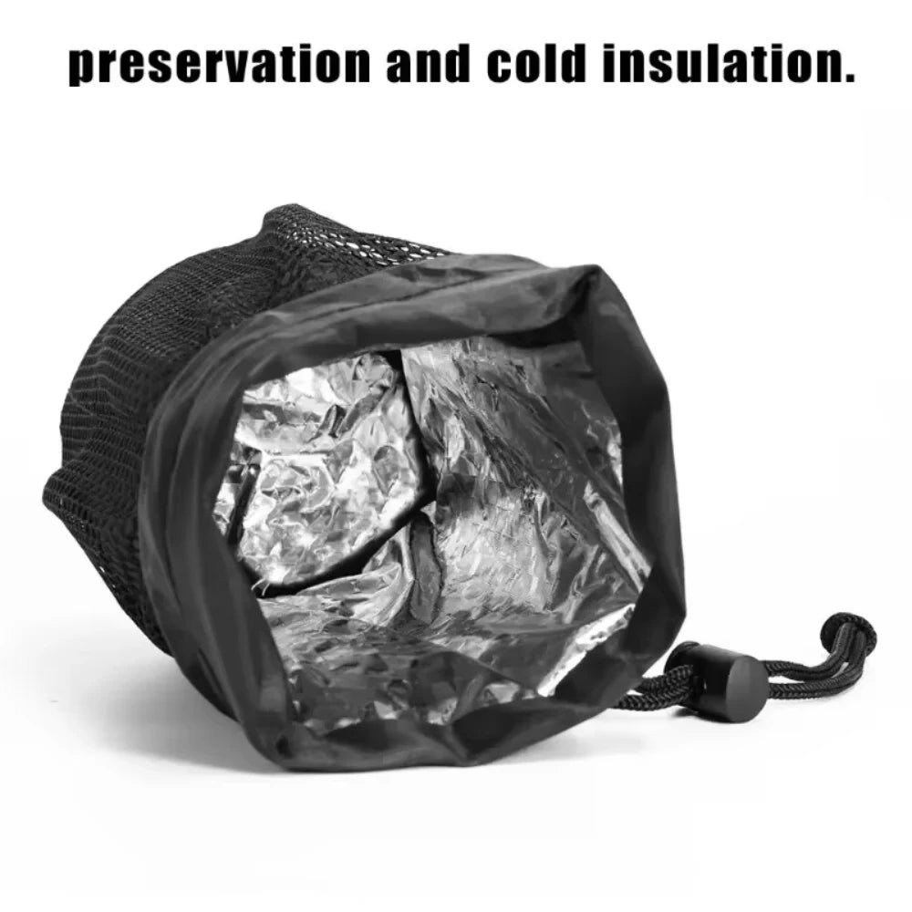 Universal bicycle insulated water bottle holder bag with mesh pocket suitable for walking off-road mountain biking