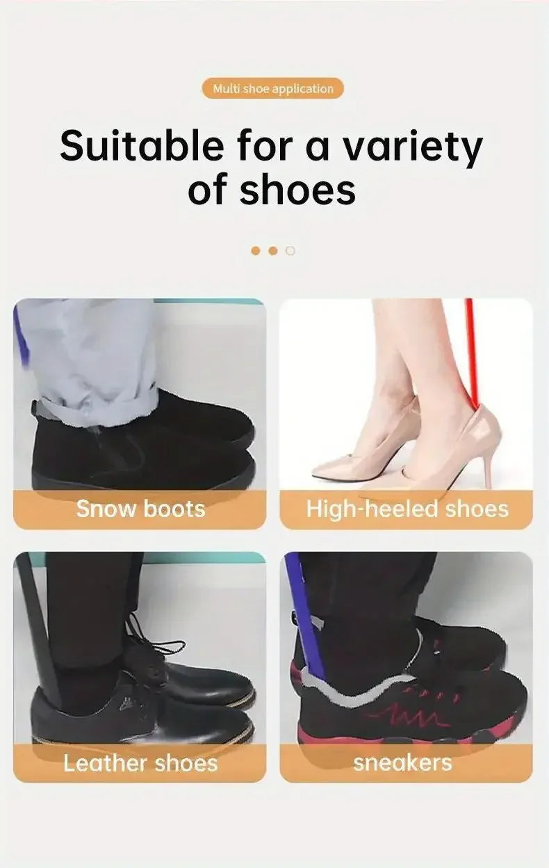 1PC Extra Long Flexible Plastic Shoe Horns Durable Shoe Spoons No Bending Required Assistive Device for Pregnant Women