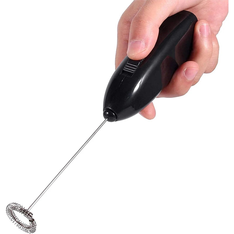 Handheld Electric Milk Frother & Egg Beater – Battery Powered Kitchen Whisk