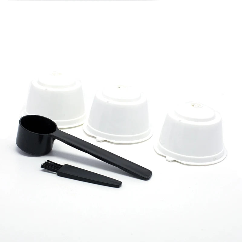 Reusable Dolce Gusto Coffee Capsule Filters – Set of 3 with Spoon & Brush
