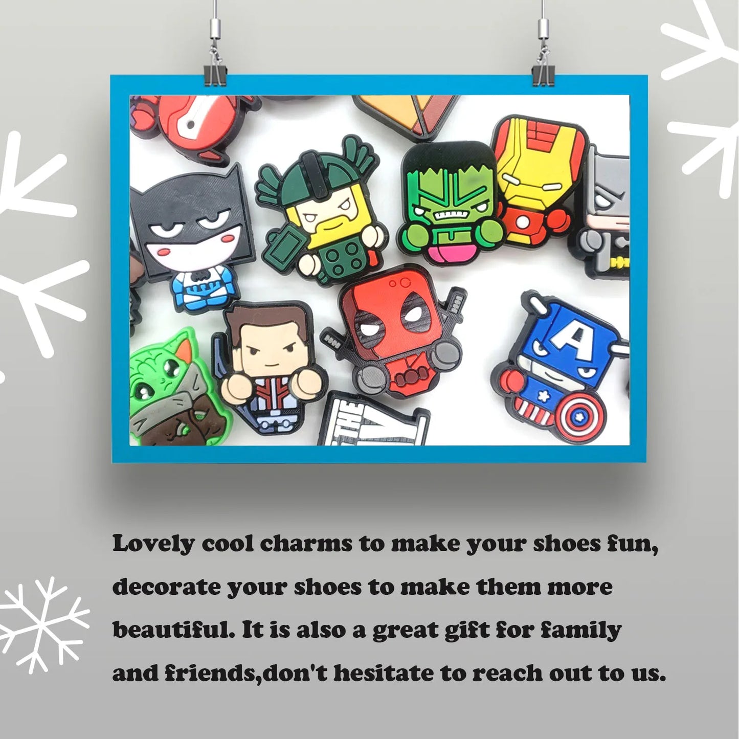 Random 10-50Pcs Marvel Series Shoe Charms For Key Chain Sandals Beach Bags, DIY Shoe Decorations Accessories Shoes Pins