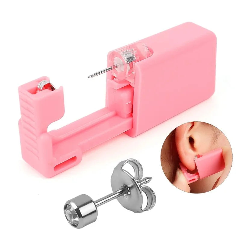 Disposable Safe Ear & Nose Piercing Tool Kit – Sterile Stud Gun Set