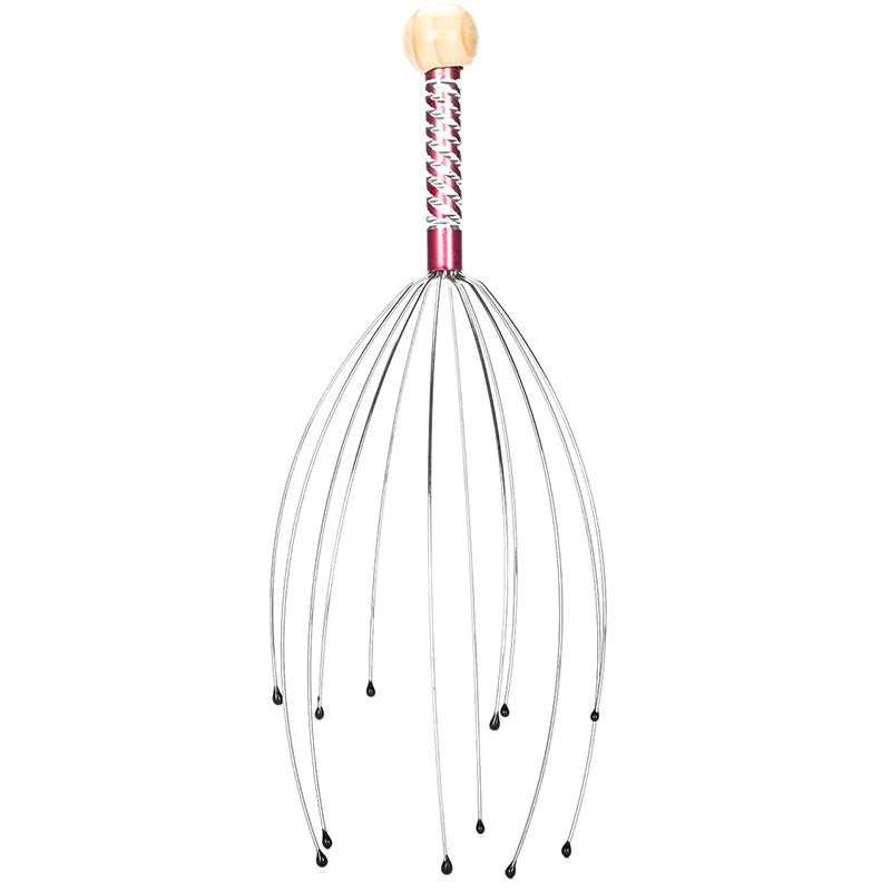 Octopus Head Scalp Massager – Stainless Steel Stress Relief Brain Scratcher