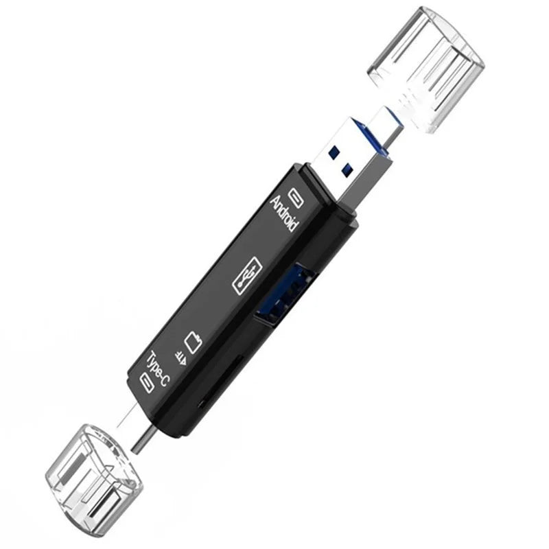 New 5 in 1 Multifunction USB 2.0 Type C USB Micro USB SD TF Memory Card Reader for Android Computer Dock OTG Type C Adapter