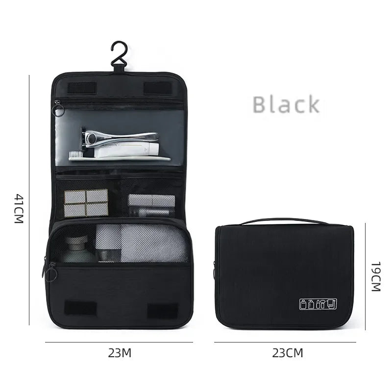 Oxford Waterproof Hanging Travel Toiletry Bag – Men & Women Wash Organiser