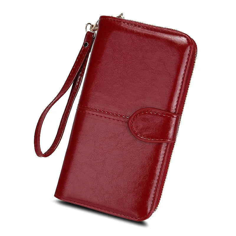 High Quality Women Wallet Anti-theft Leather Wallets For Woman Long Zipper Large Ladies Clutch Bag Female Purse Card Holder