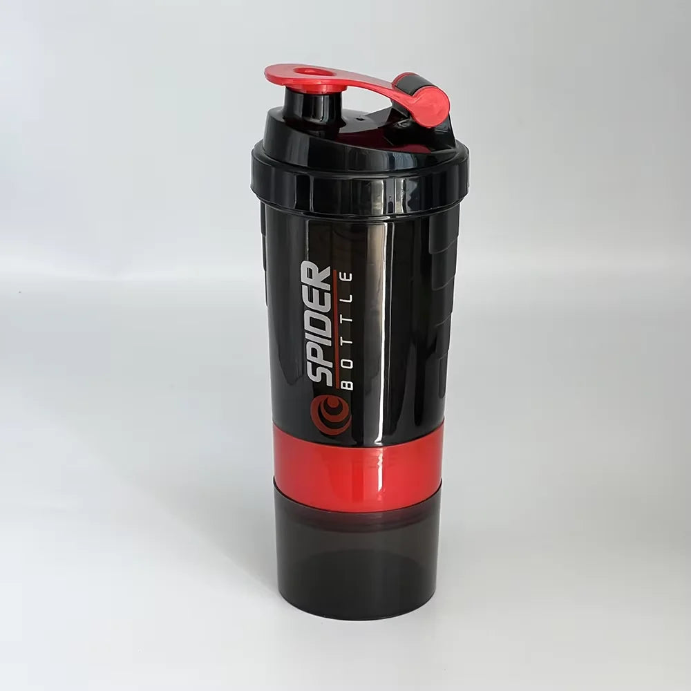 3 Layers Shaker Protein Bottle Powder Shake Cup Large Capacity Water Bottle Mixing Cup Body Building Exercise Mixing Bottle