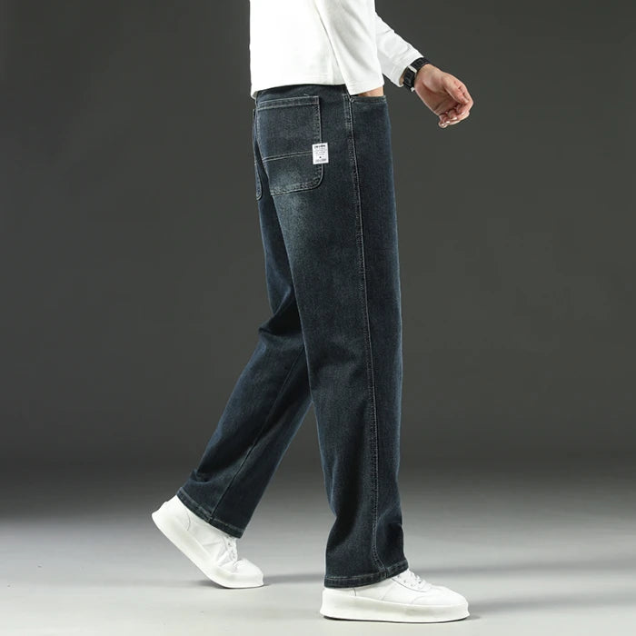 2026 New Y2K Autumn and Winter Baggy Jeans Men's Loose Straight Wide-leg Business Trousers Mens Clothing