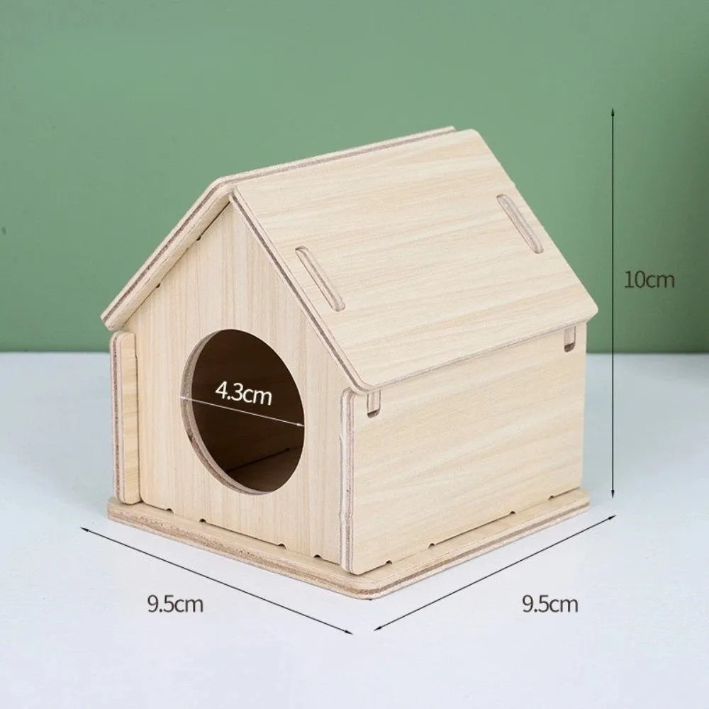 New Wooden Hamster Villa Chewable Easy to Install Platform House Durable Cage Accessories Hamster Climb Pet Supplies