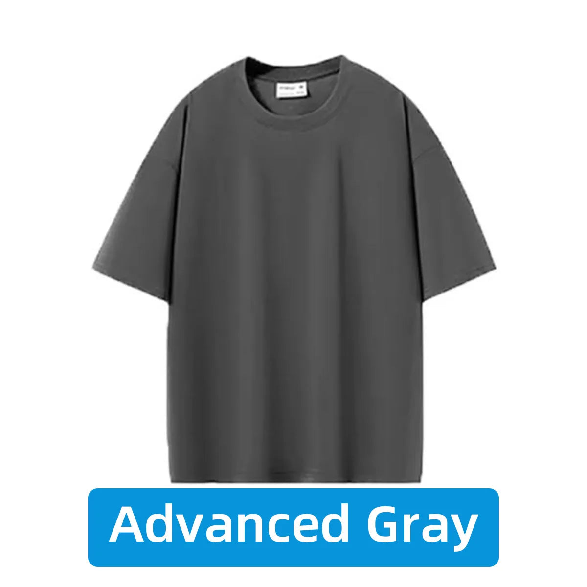 100% Pure Cotton T-Shirt With Round Neck Shoulder Design For Both Men Women Summer Solid Color Short Sleeved Casual Loose Fit