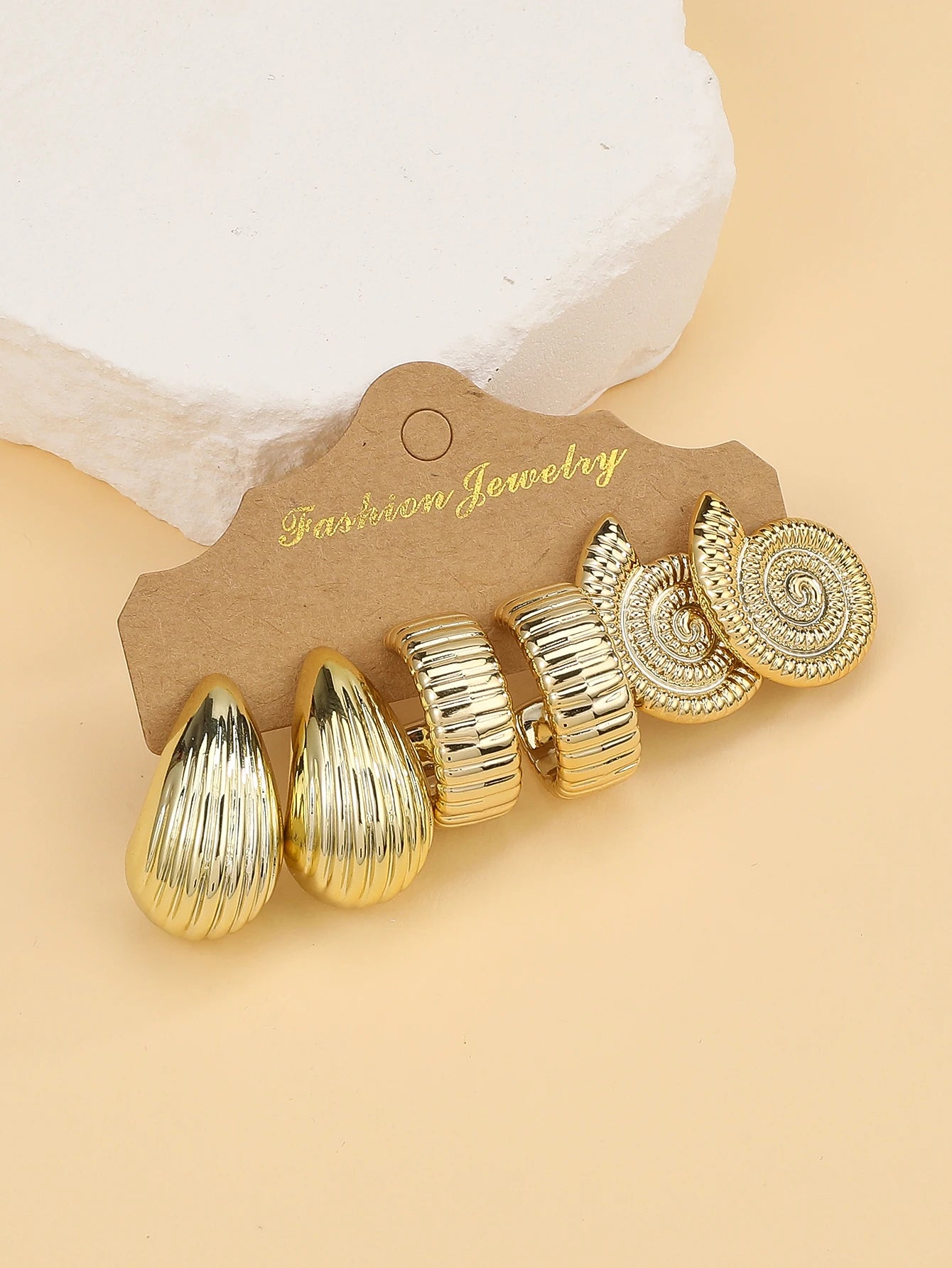 Coastal Starfish & Seashell Earrings Set – 3 or 6 Pairs Boho Beach Jewellery