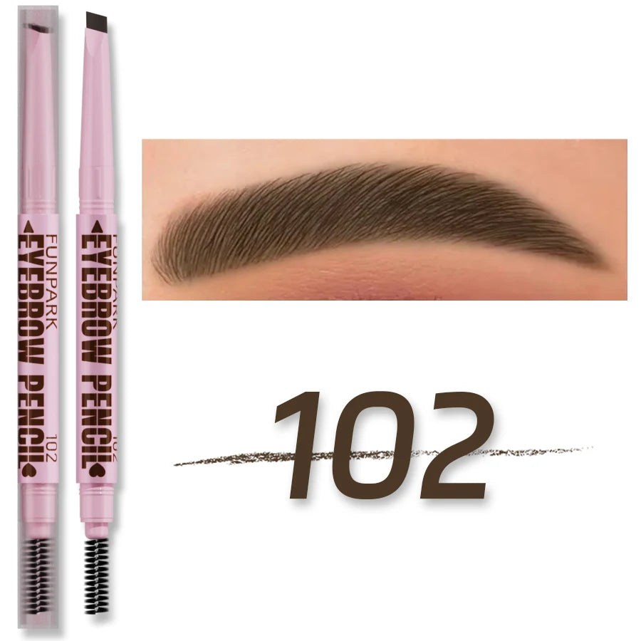 2-in-1 Waterproof Eyebrow Pen & Brush – Long-Lasting 5-Colour Brow Tattoo Pencil
