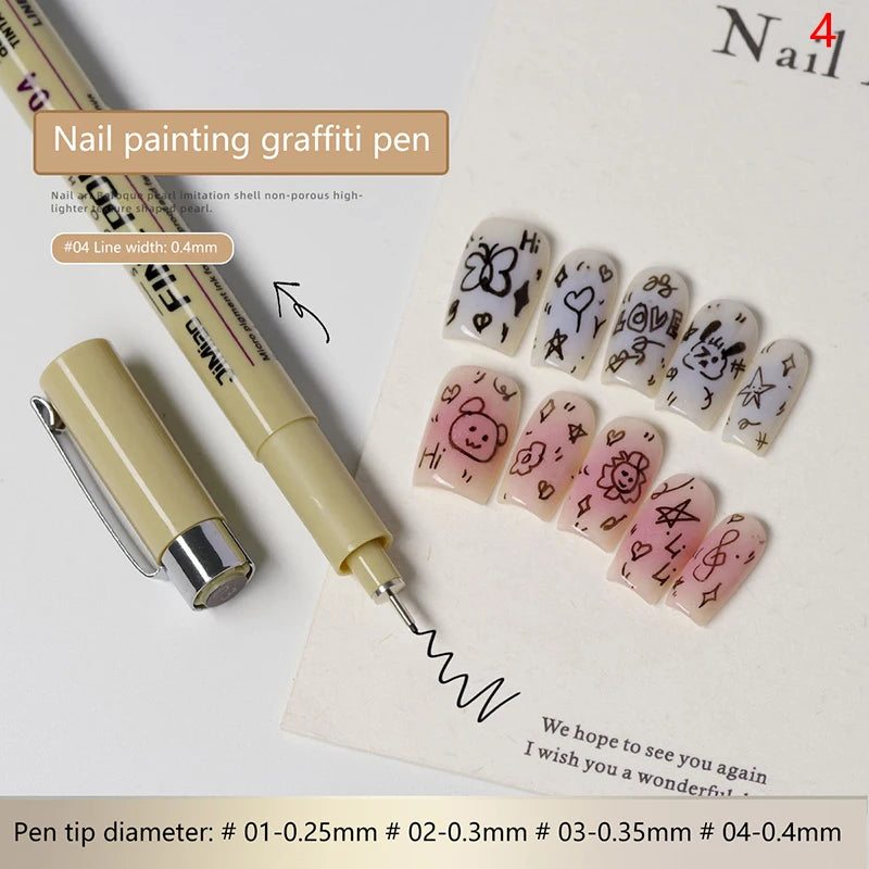 Nail Art Graffiti Line Pen – Waterproof Detail Sketching & Wire Drawing Gel Pen
