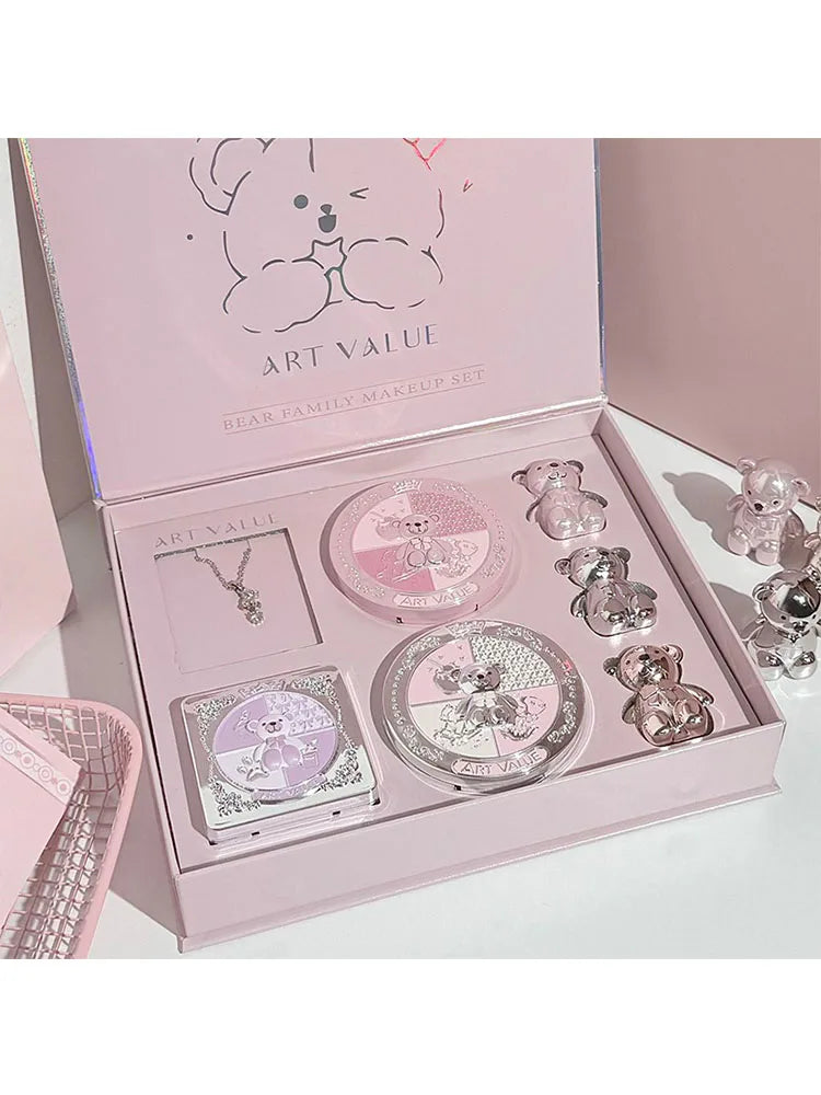 7-Piece Everyday Makeup Set – Lip, Powder, Blush & Eye Palette