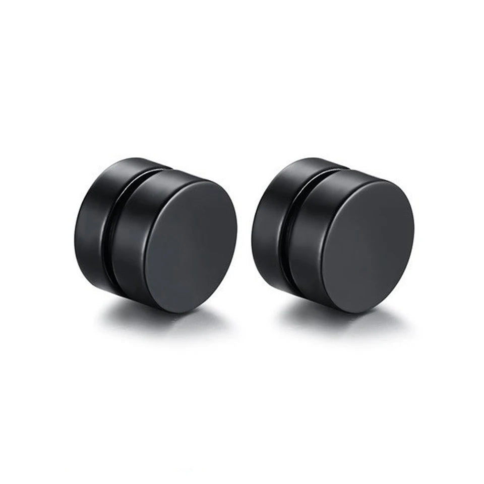 Punk round Zircon Magnetic Ear Studs Crystal CZ Non Piercing Jewelry for Men And Women Strong Magnet Clip Earrings