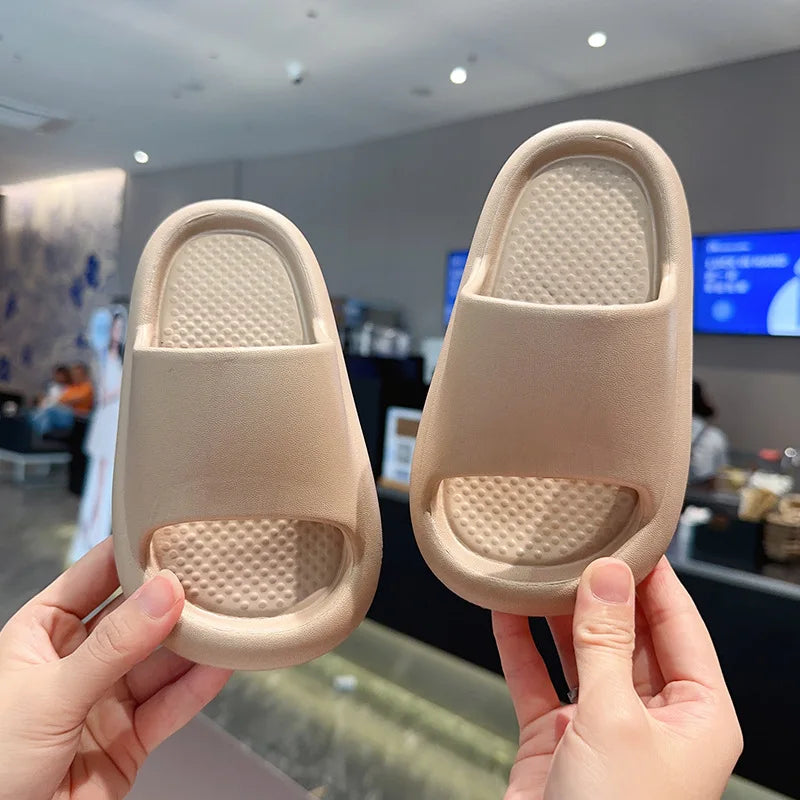2026 Children's Slippers for Summer Boys and Girls Indoor Bathroom Soft-Soled Thickened Anti-Slip Baby Slippers and Cool Sandals