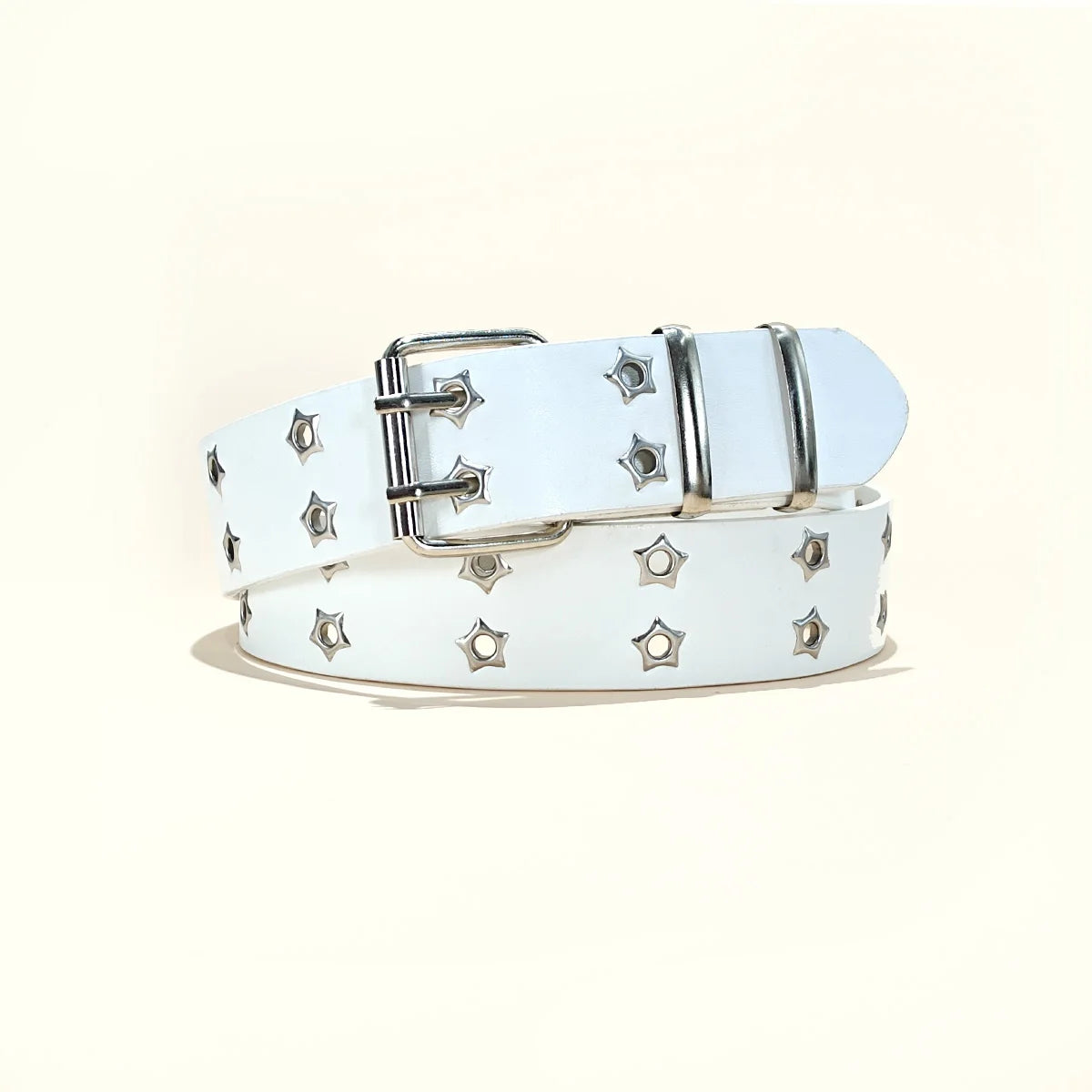 Retro Square Rivet Men's Belt With Three Row Needle Buckle Hip-Hop Rock Punk Y2k Style Jeans Belts For Women Goth Waistband