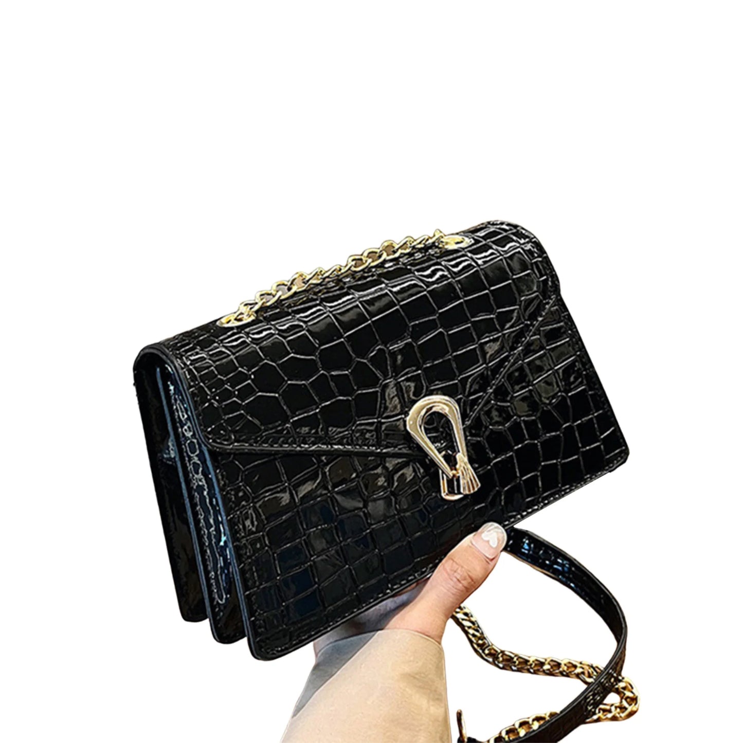 Stylish Women s Crocodile Pattern Leather Crossbody Bag for Chic Vacation and Shopping Adventures in the City
