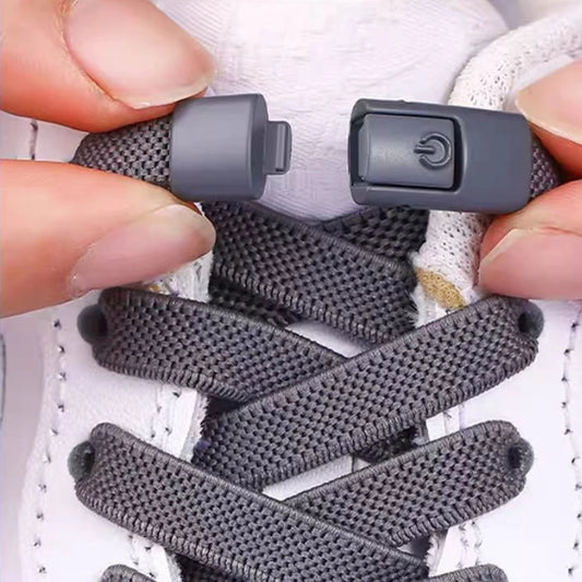 Drukslot Elastische Veter Zonder Strik – Platte Sneakerveters voor Kinderen en Volwassenen