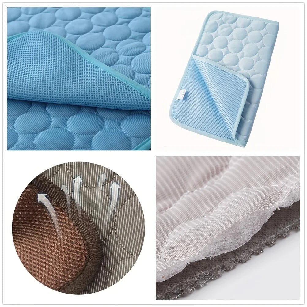 Dog & Cat Summer Cooling Mat – Extra Large Pet Cold Pad Blanket for Dogs & Cats