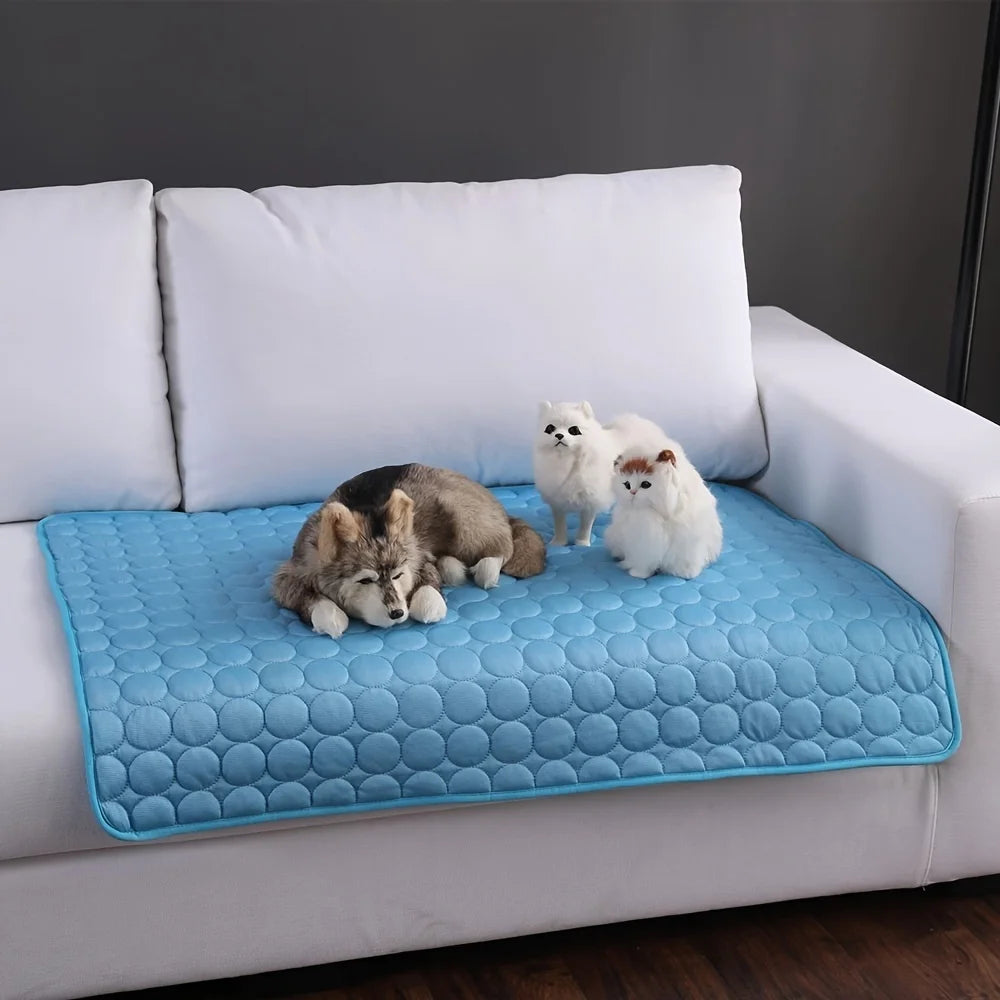 Dog & Cat Summer Cooling Mat – Extra Large Pet Cold Pad Blanket for Dogs & Cats