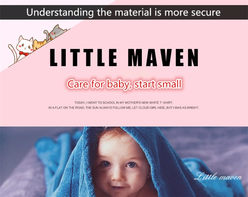 Little maven Little Girls Sleeveless Dresses Summer Children Casual Dresses Cherry Denim Dresses for Kids Clothes Holiday Gifts