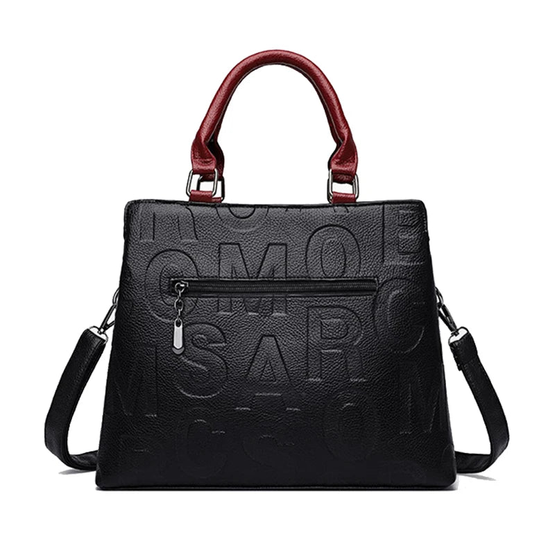 PU Leather Large Capacity Luxury Tote Shoulder Bag – Women's Travel Handbag