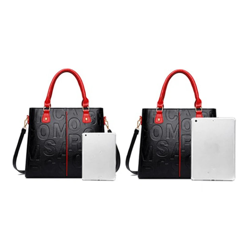 PU Leather Large Capacity Luxury Tote Shoulder Bag – Women's Travel Handbag