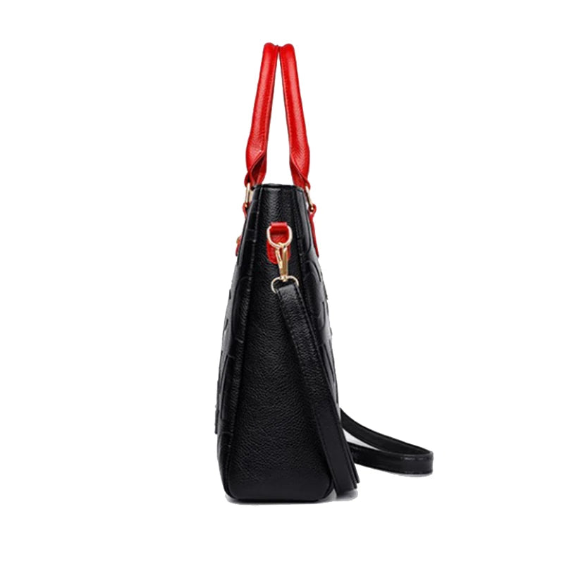 PU Leather Large Capacity Luxury Tote Shoulder Bag – Women's Travel Handbag
