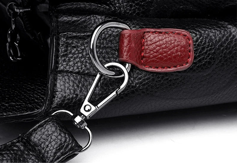 PU Leather Large Capacity Luxury Tote Shoulder Bag – Women's Travel Handbag