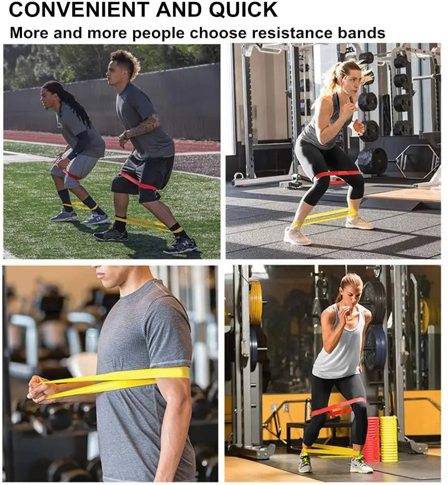 Resistance Exercise Loop Bands Set – 5 Levels for Women & Men Booty & Leg Training