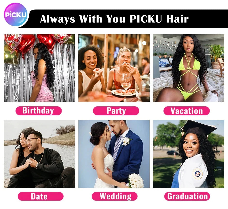 Glueless Wig Human Hair Ready To Wear Deep Wave 13x6 HD Lace Frontal Human Hair Wigs Curly Lace Front Human Hair Wig PrePlucked