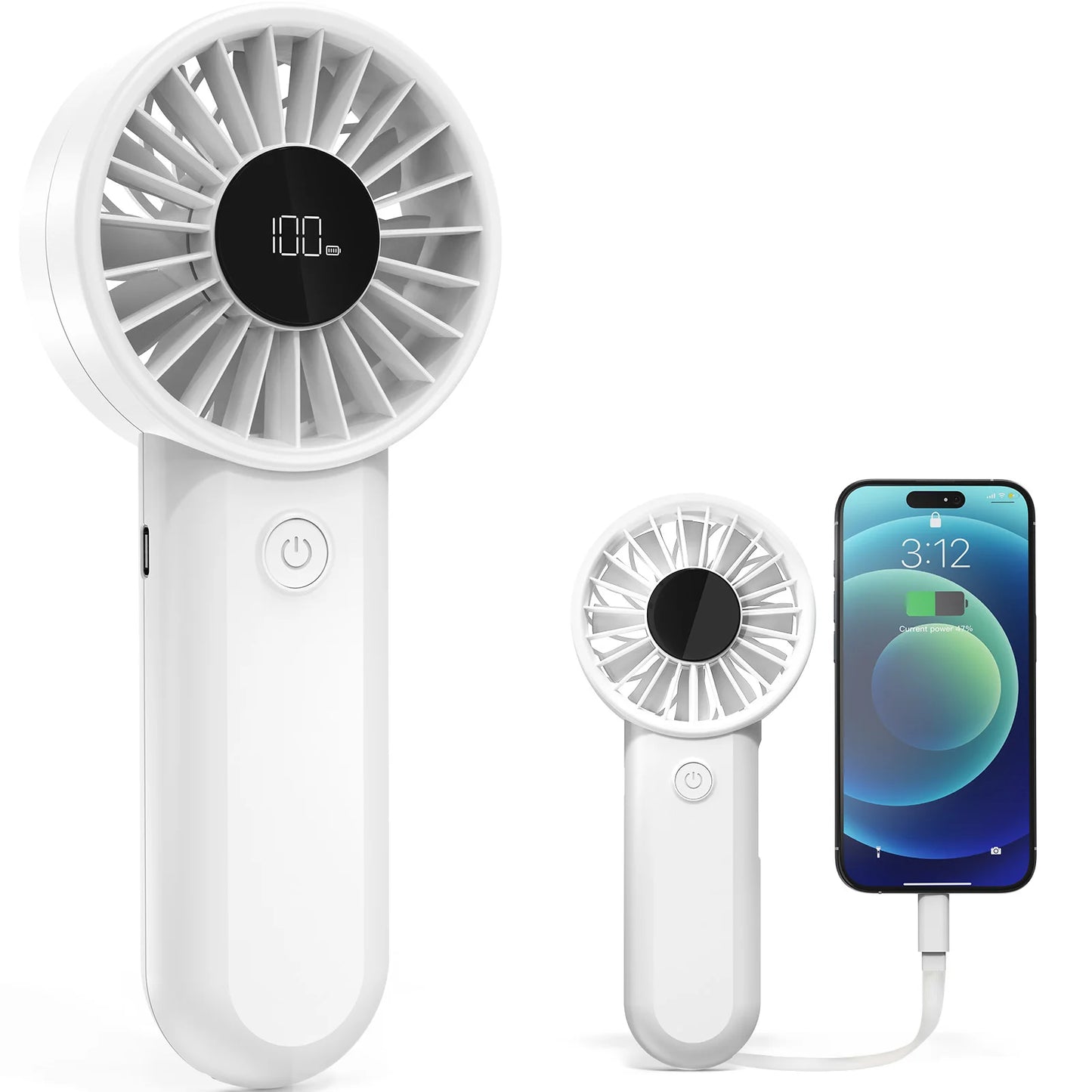 2-in-1 Rechargeable Multifunction Handheld Fan and Powerbank for Household Car Outdoor Hotel RV Use