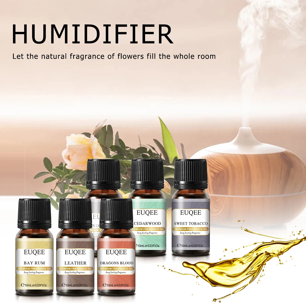 6-Piece Fragrance Oil Gift Kit – Coffee, Bakery, Harvest Spice & Forest Aroma Oils