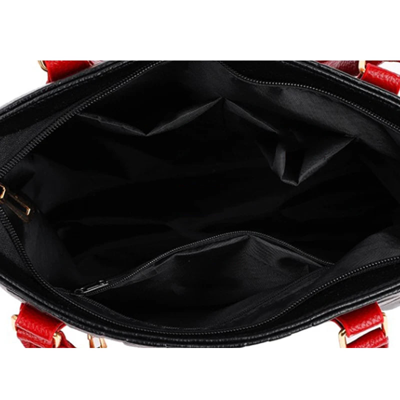 PU Leather Large Capacity Luxury Tote Shoulder Bag – Women's Travel Handbag