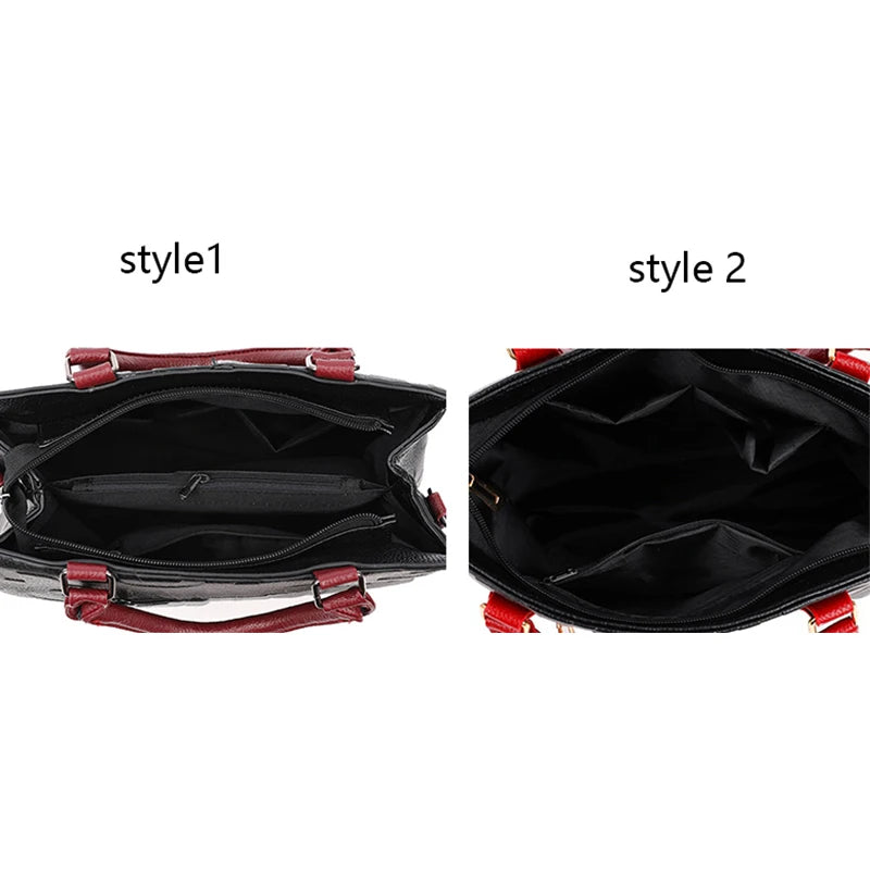 PU Leather Large Capacity Luxury Tote Shoulder Bag – Women's Travel Handbag