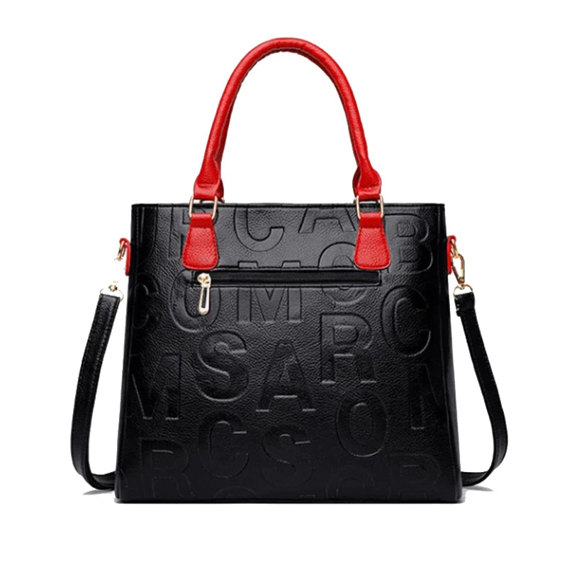 PU Leather Large Capacity Luxury Tote Shoulder Bag – Women's Travel Handbag