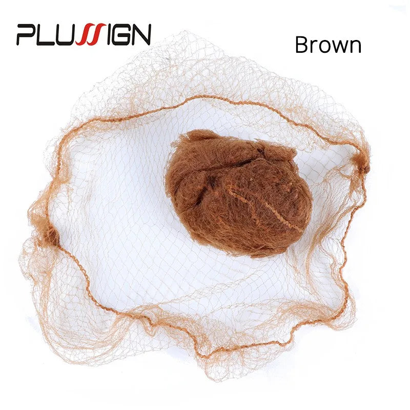 20Pcs Durable Nylon Hair Net For Bun Hair Hair style Tool Black Beige Brown 5Mm Hair Net For Wigs Mesh Hair Styling Hairnets