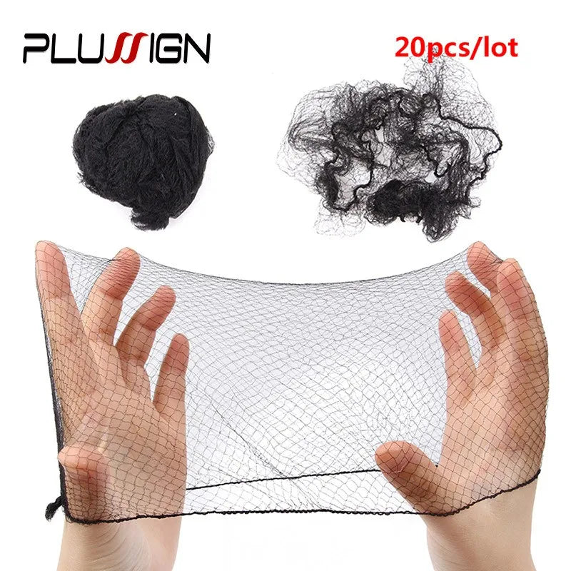 20Pcs Durable Nylon Hair Net For Bun Hair Hair style Tool Black Beige Brown 5Mm Hair Net For Wigs Mesh Hair Styling Hairnets