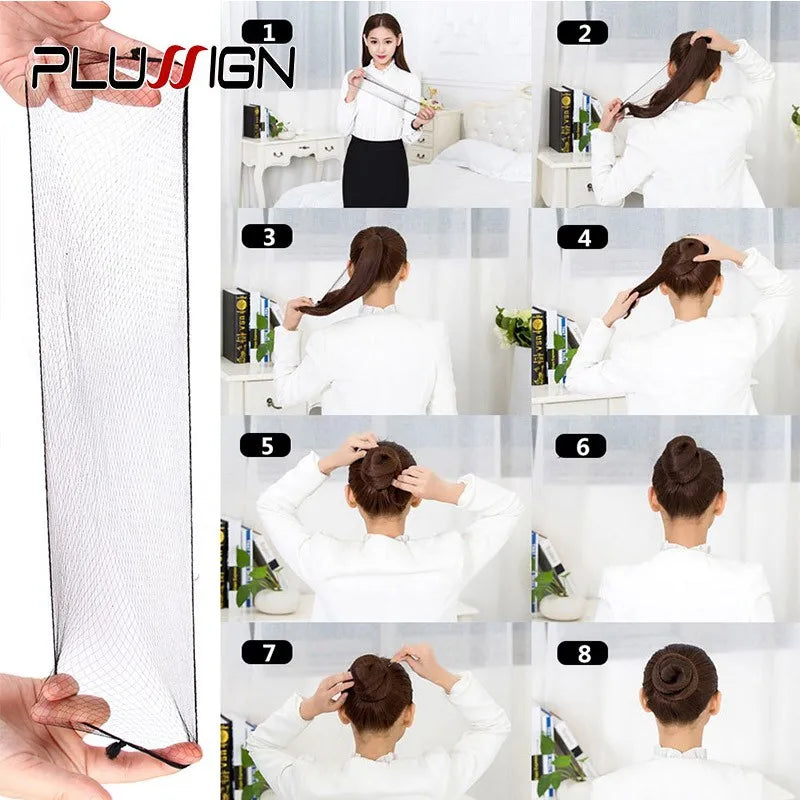 20Pcs Durable Nylon Hair Net For Bun Hair Hair style Tool Black Beige Brown 5Mm Hair Net For Wigs Mesh Hair Styling Hairnets