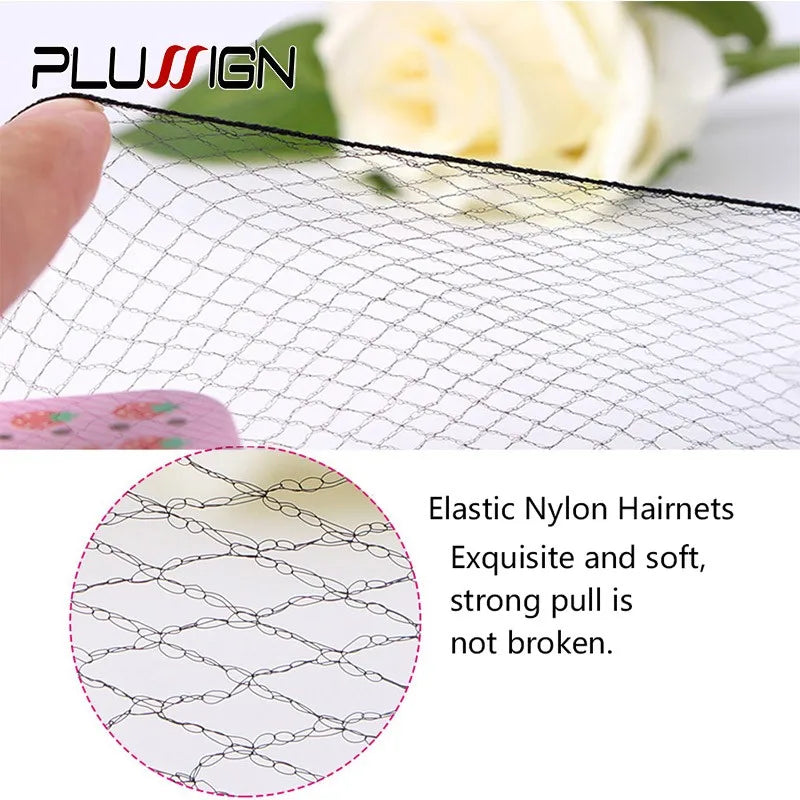 20Pcs Durable Nylon Hair Net For Bun Hair Hair style Tool Black Beige Brown 5Mm Hair Net For Wigs Mesh Hair Styling Hairnets
