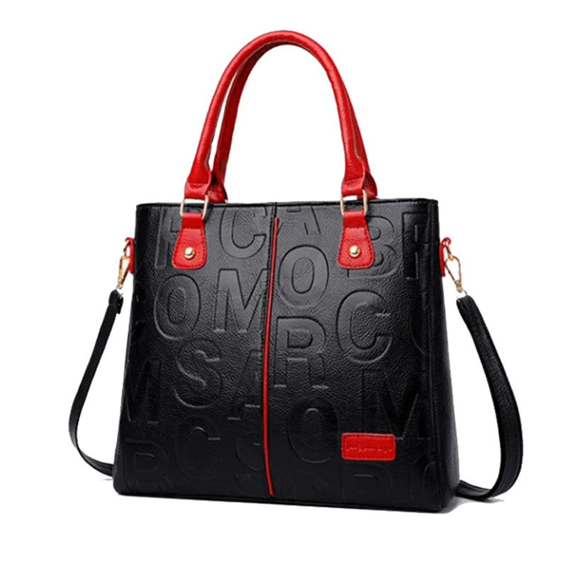 PU Leather Large Capacity Luxury Tote Shoulder Bag – Women's Travel Handbag