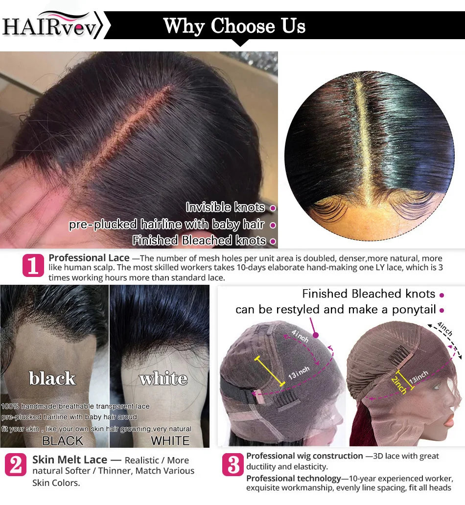 Chocolate Brown 13x6 HD Lace Frontal Wig with 13x4 Curly Deep Wave Human Hair Water Wave Brazilian Style for Women 4x4 Hair
