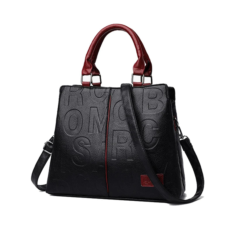 PU Leather Large Capacity Luxury Tote Shoulder Bag – Women's Travel Handbag