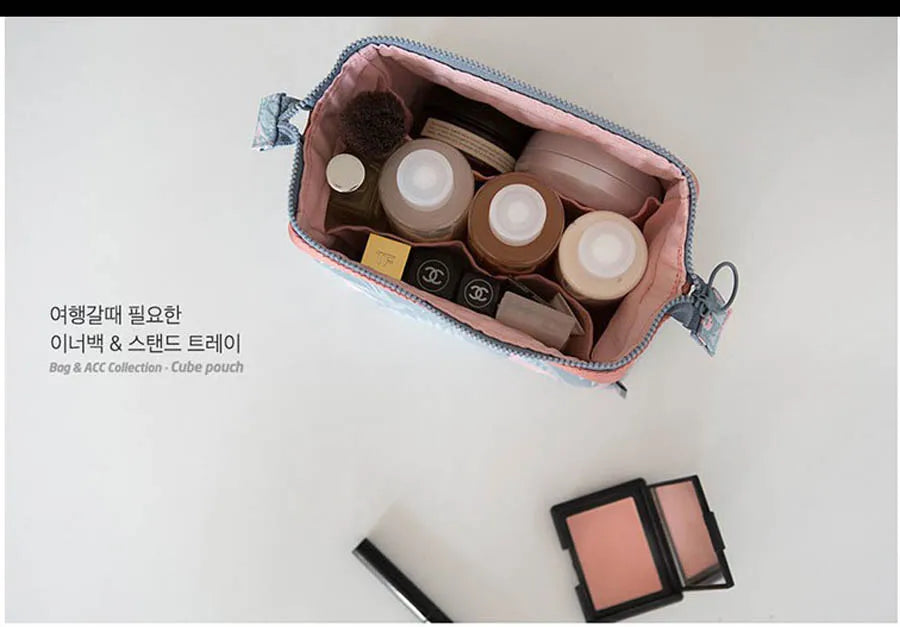 New Fashion Cosmetic Bag Women Waterproof Flamingo Makeup Bags Travel Organizer Toiletry Kits Portable Makeup Bags Beautician