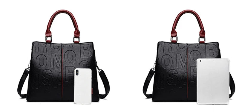 PU Leather Large Capacity Luxury Tote Shoulder Bag – Women's Travel Handbag